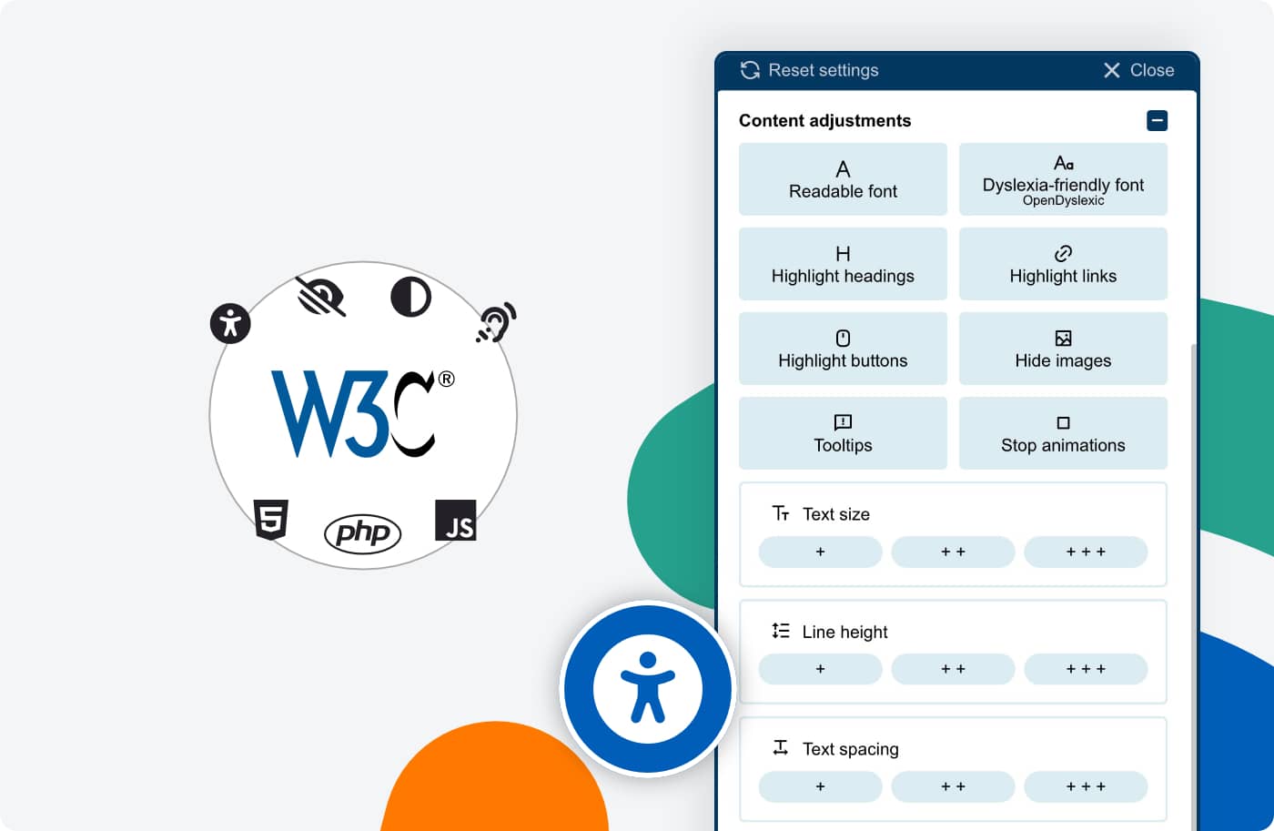 Accessibility options for Moodle