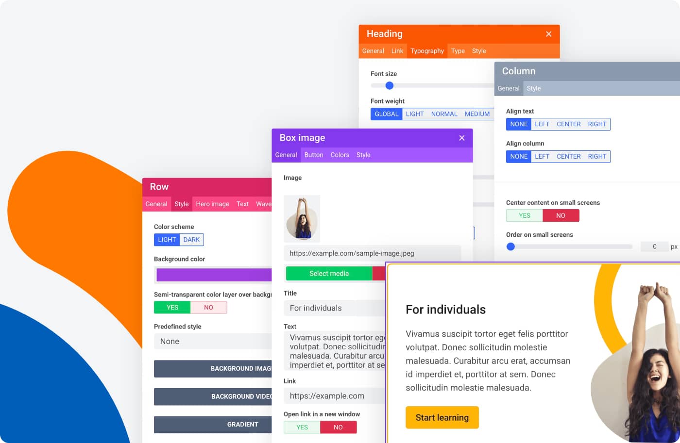 Live page builder for Moodle