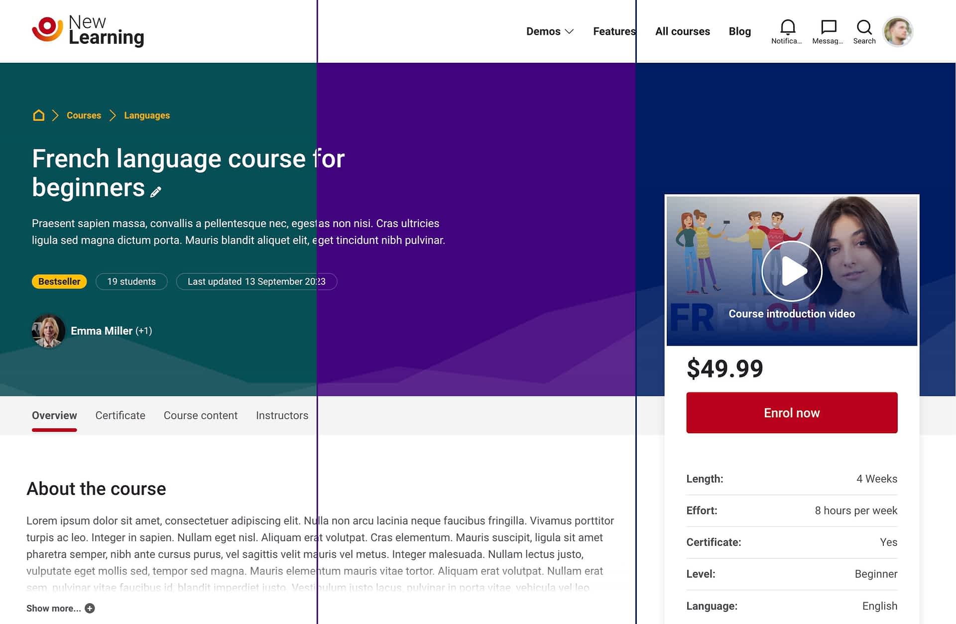 Different background colors based on different category colors.